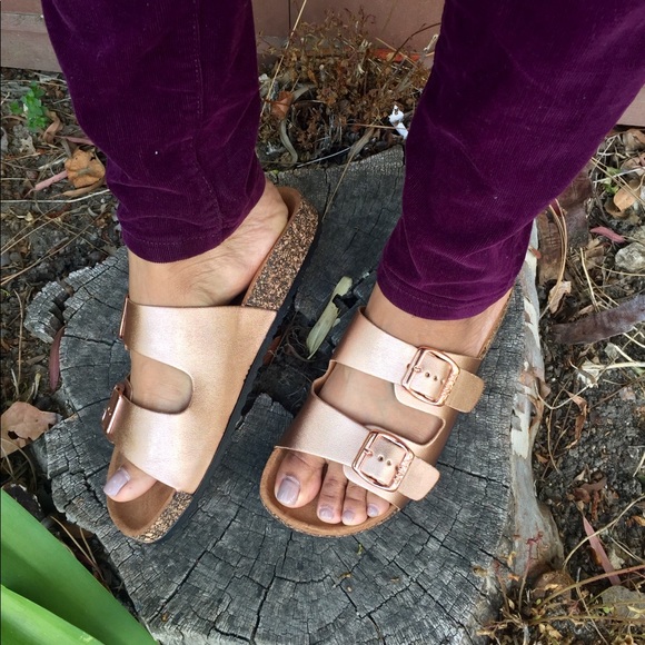ALMOST GONE❤️ROSE GOLD DOUBLE STRAP  SANDAL - Picture 4 of 8